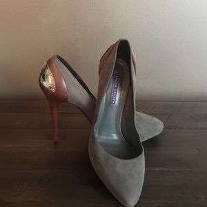 Ralph lauren collection leather suede pump heels